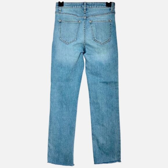 Harper Heritage Vintage Straight with Fray Distressed Jeans in Blue Women’s 24 - Picture 5 of 10